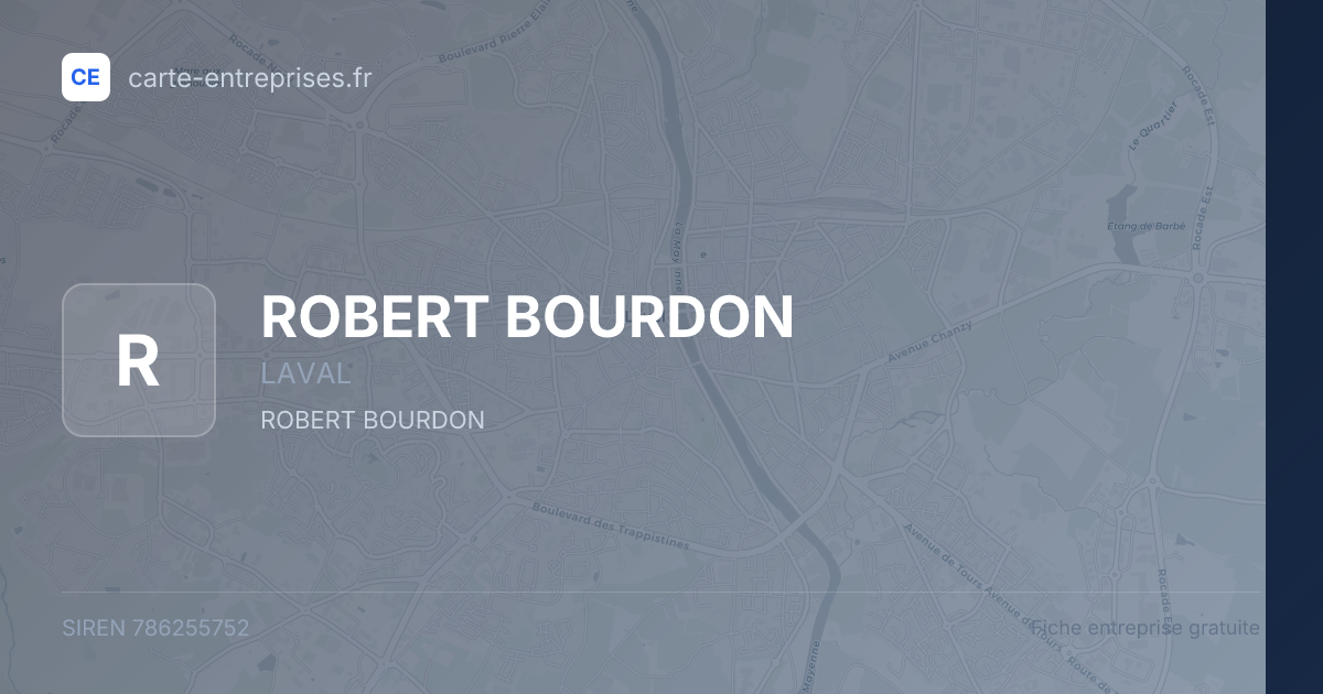 ROBERT BOURDON — 786255752 — fiche entreprise