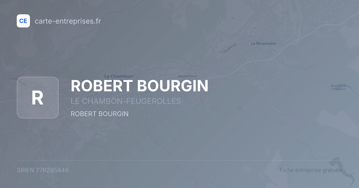 ROBERT BOURGIN — 776295446 — fiche entreprise