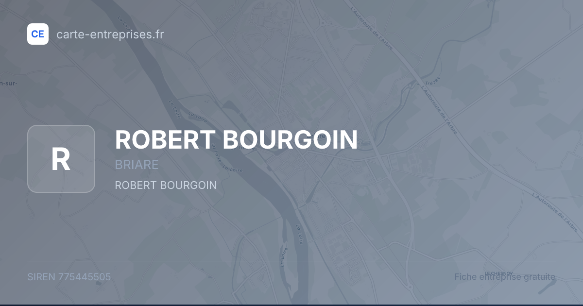 ROBERT BOURGOIN — 775445505 — fiche entreprise