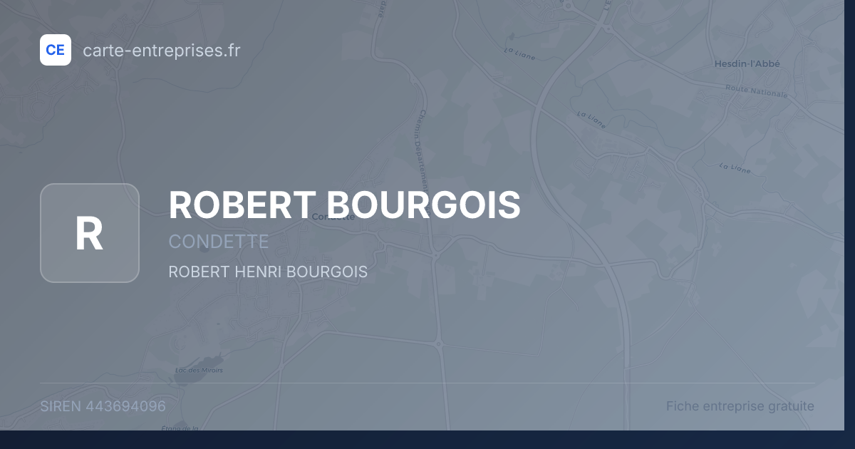 ROBERT BOURGOIS — 443694096 — fiche entreprise