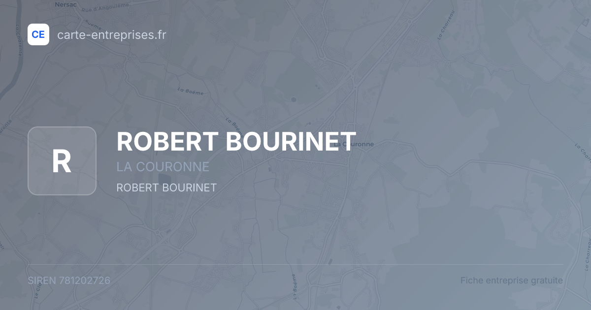 ROBERT BOURINET — 781202726 — fiche entreprise