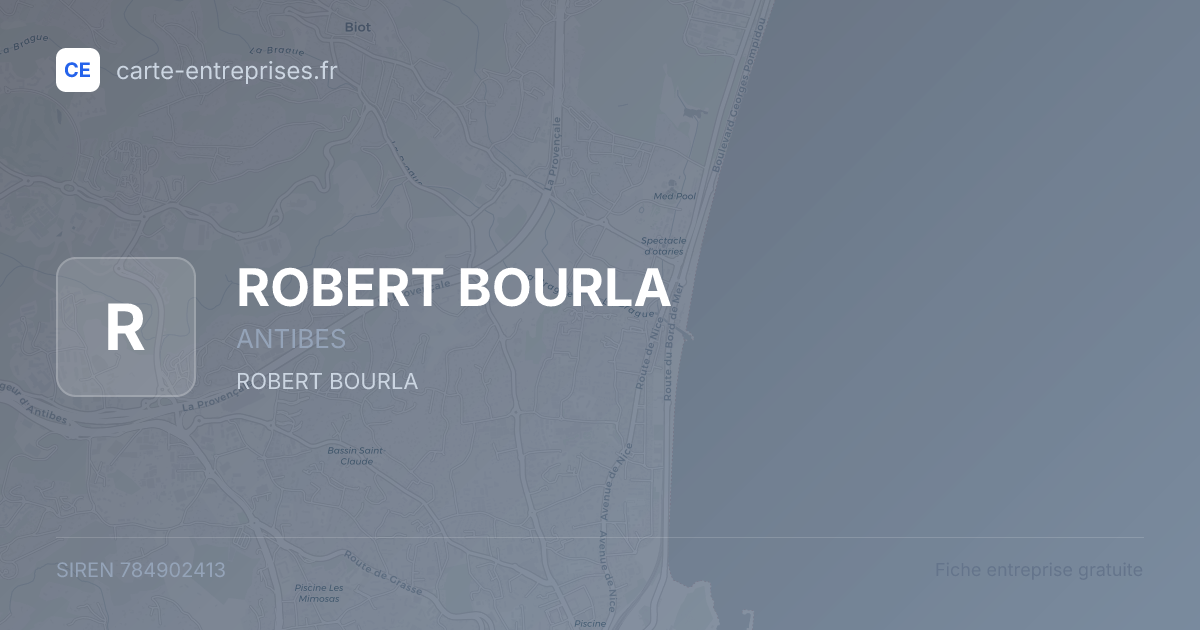 ROBERT BOURLA — 784902413 — fiche entreprise