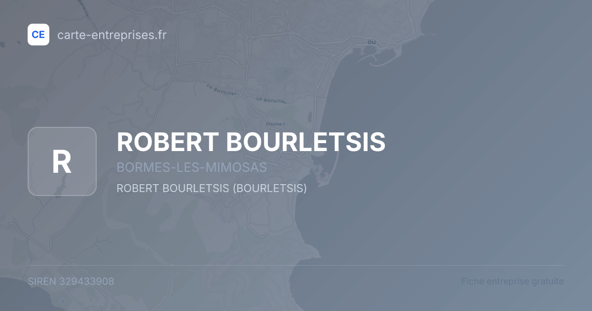 ROBERT BOURLETSIS — 329433908 — fiche entreprise