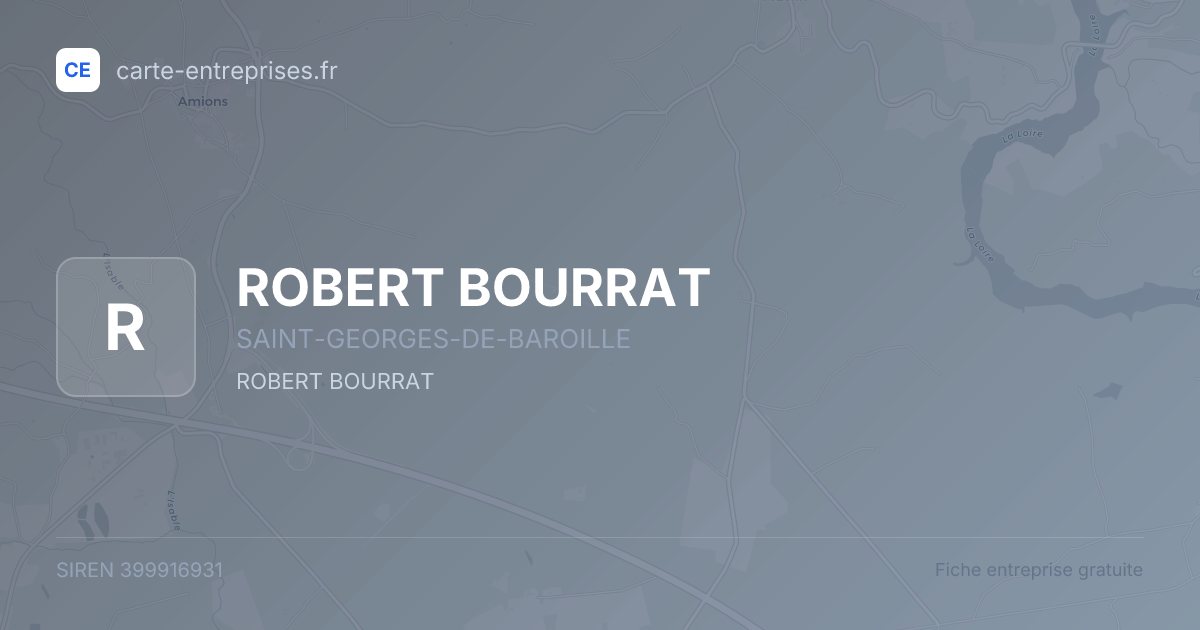 ROBERT BOURRAT — 399916931 — fiche entreprise