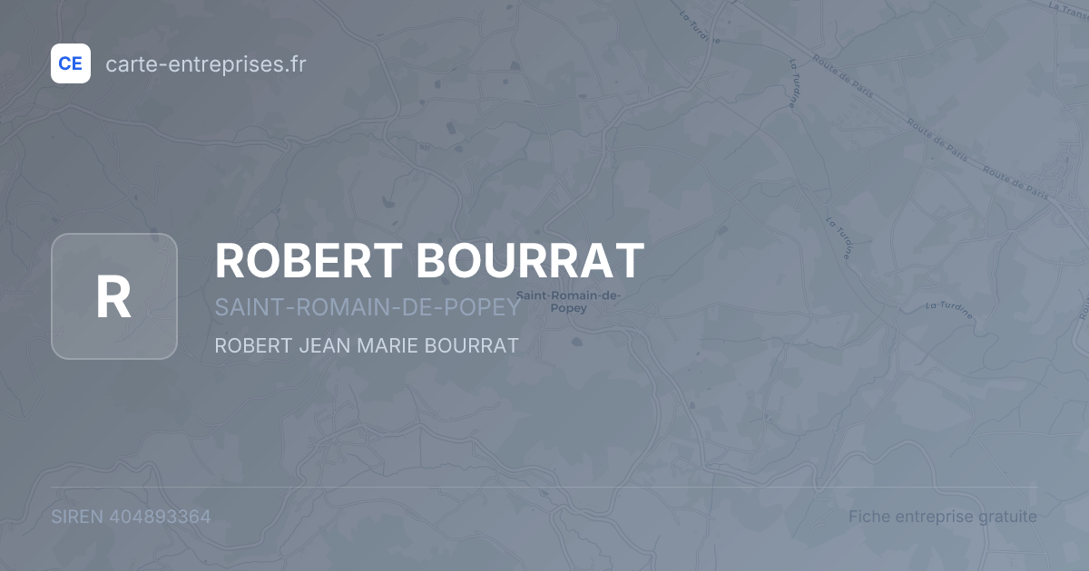 ROBERT BOURRAT — 404893364 — fiche entreprise