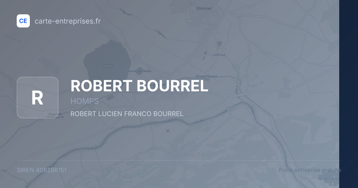 ROBERT BOURREL — 408286151 — fiche entreprise
