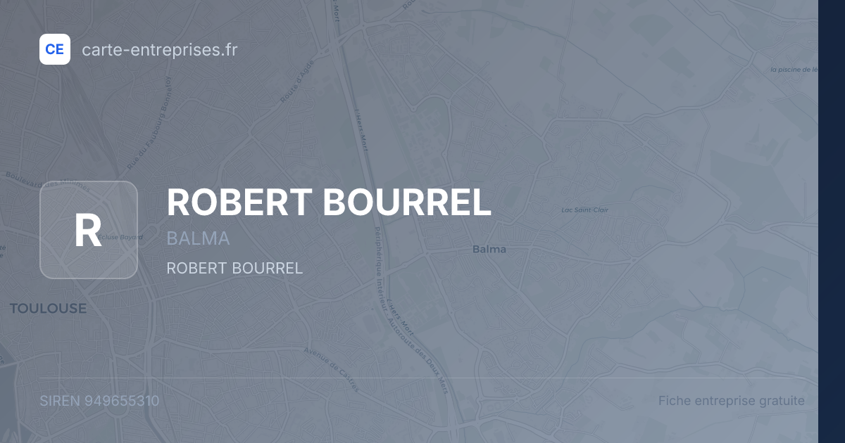 ROBERT BOURREL — 949655310 — fiche entreprise