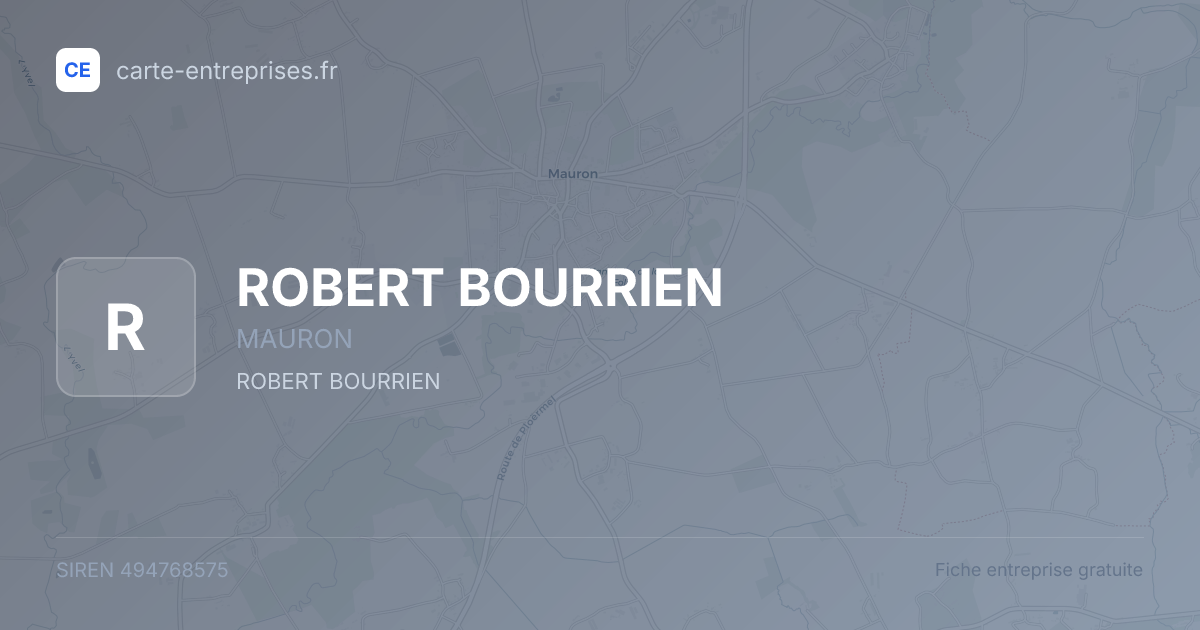 ROBERT BOURRIEN — 494768575 — fiche entreprise