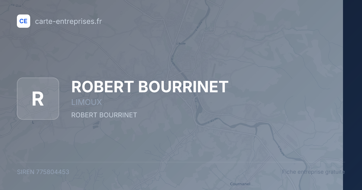 ROBERT BOURRINET — 775804453 — fiche entreprise