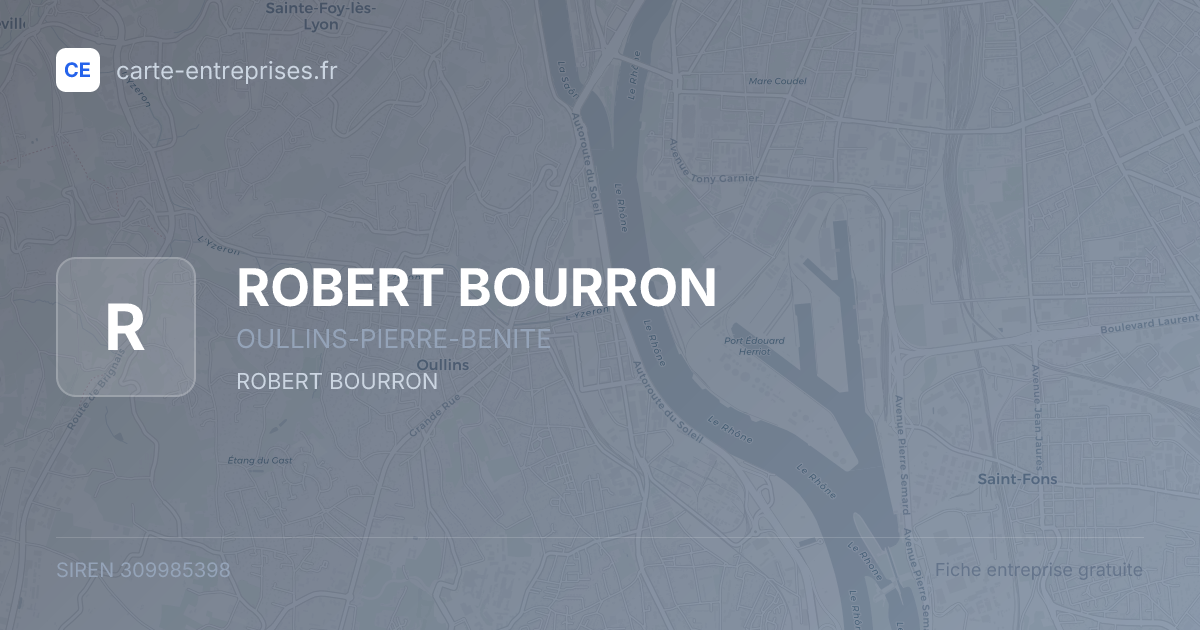 ROBERT BOURRON — 309985398 — fiche entreprise