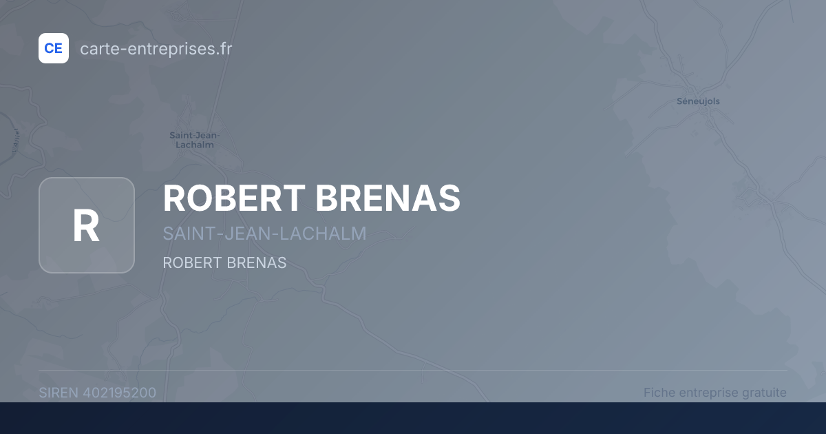 ROBERT BRENAS — 402195200 — fiche entreprise