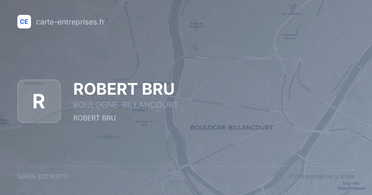 ROBERT BRU — 320162712 — fiche entreprise