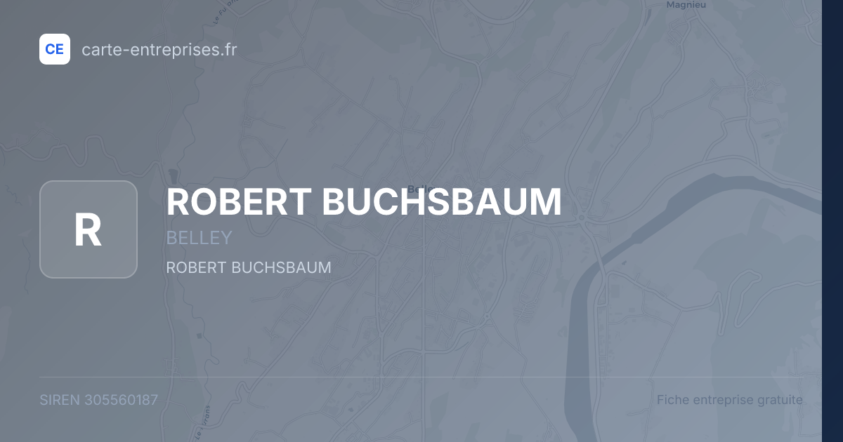 ROBERT BUCHSBAUM — 305560187 — fiche entreprise