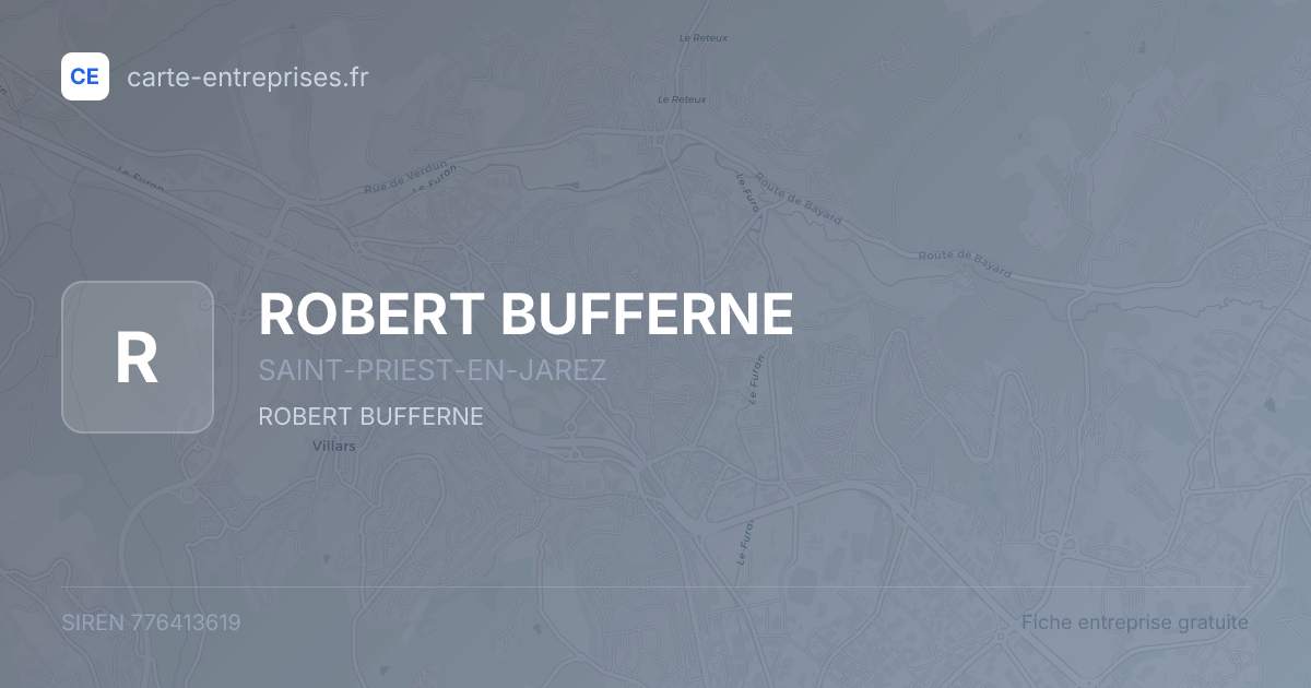 ROBERT BUFFERNE — 776413619 — fiche entreprise