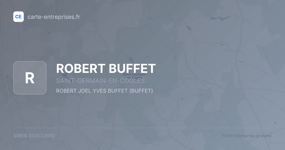 ROBERT BUFFET — 343033650 — fiche entreprise