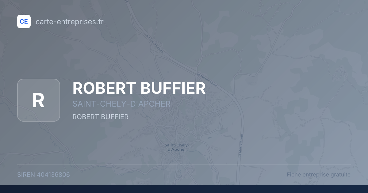 ROBERT BUFFIER — 404136806 — fiche entreprise