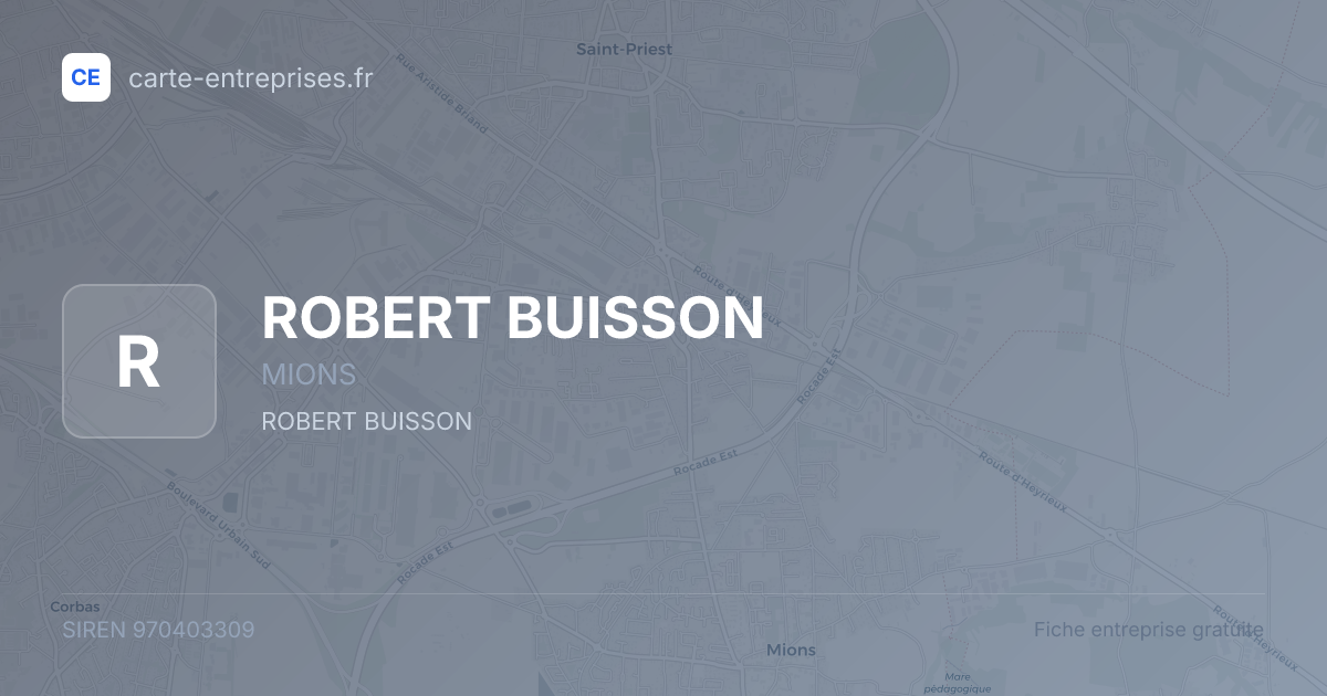 ROBERT BUISSON — 970403309 — fiche entreprise