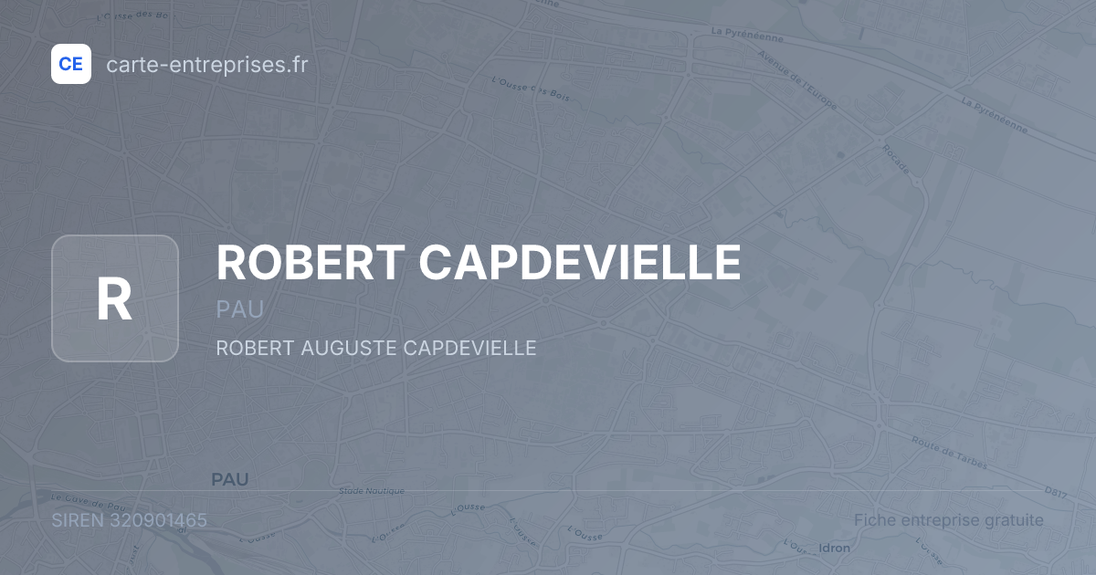 ROBERT CAPDEVIELLE — 320901465 — fiche entreprise