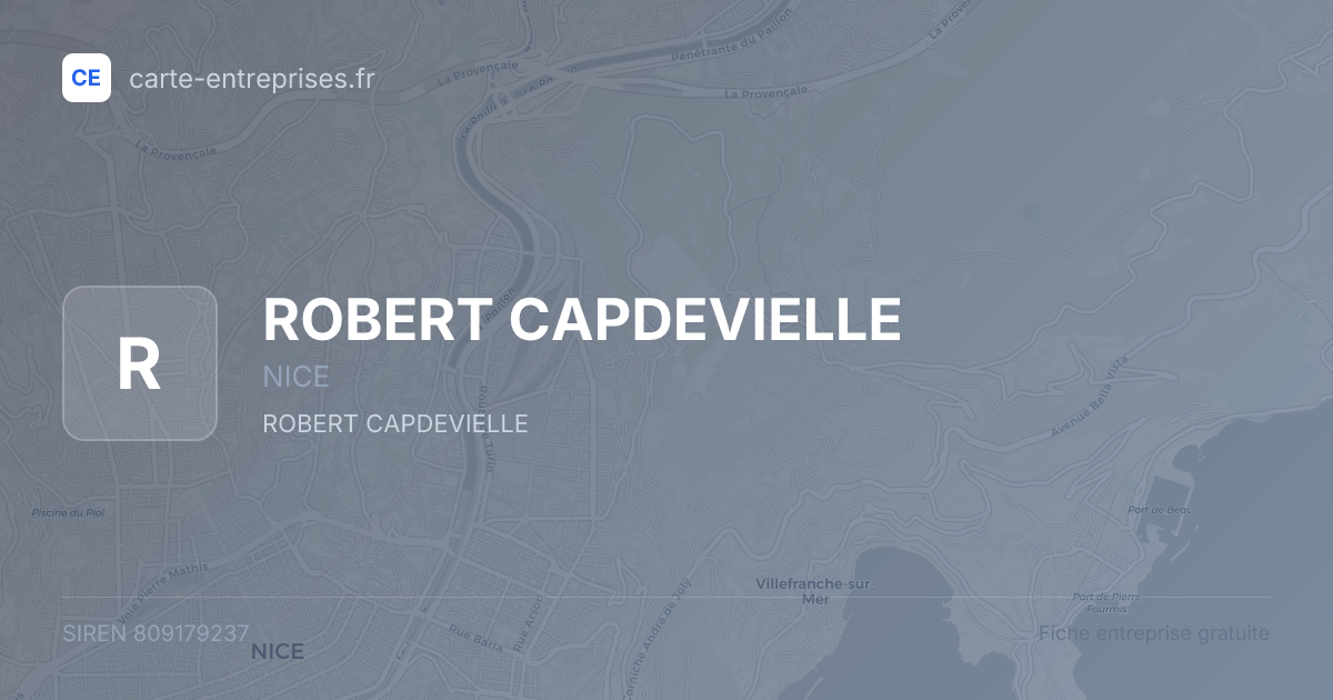 ROBERT CAPDEVIELLE — 809179237 — fiche entreprise