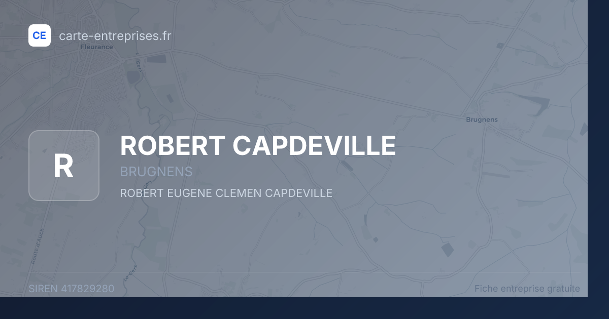 ROBERT CAPDEVILLE — 417829280 — fiche entreprise