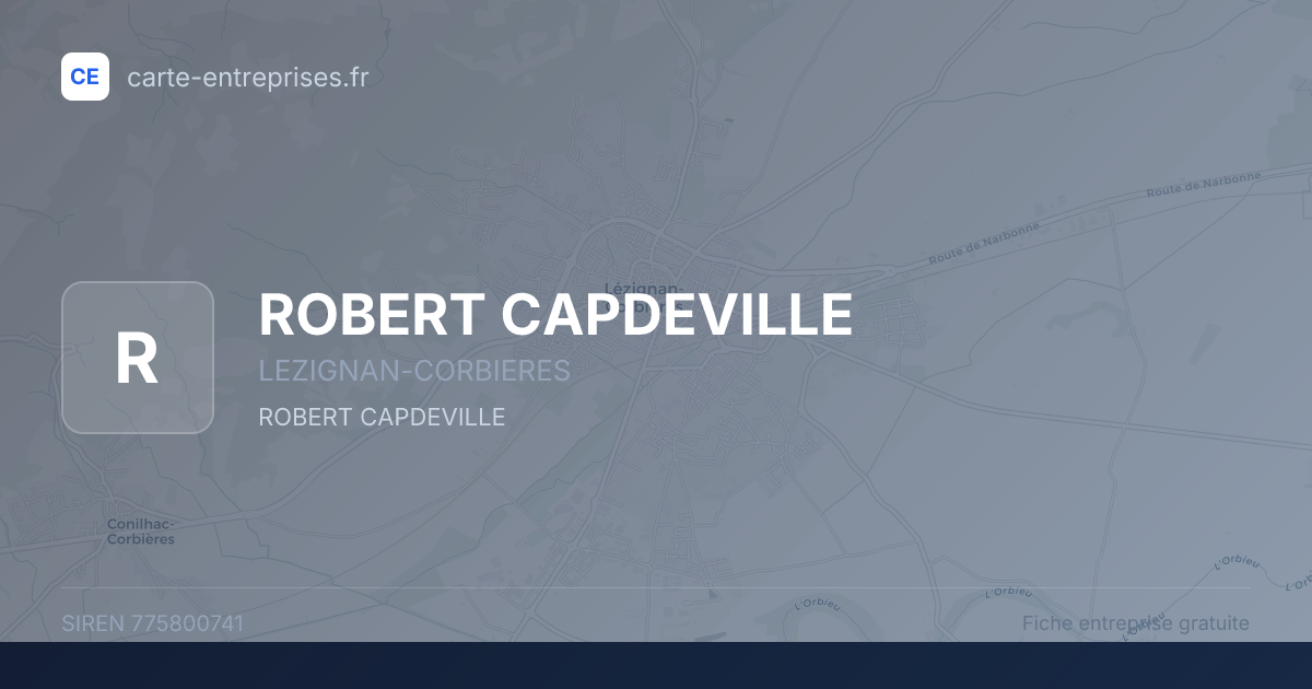 ROBERT CAPDEVILLE — 775800741 — fiche entreprise