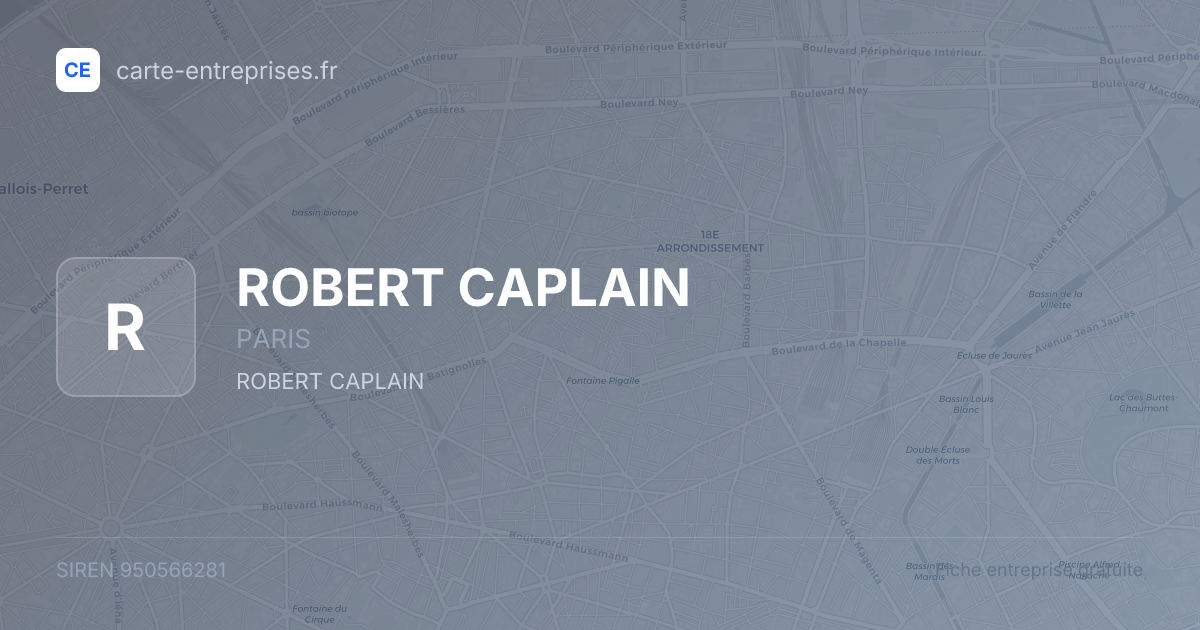 ROBERT CAPLAIN — 950566281 — fiche entreprise
