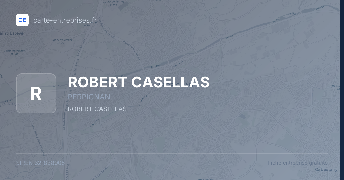 ROBERT CASELLAS — 321838005 — fiche entreprise