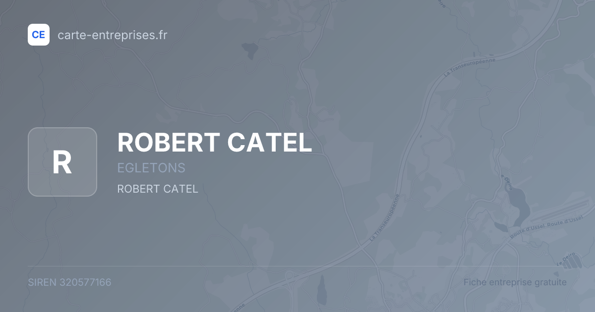 ROBERT CATEL — 320577166 — fiche entreprise