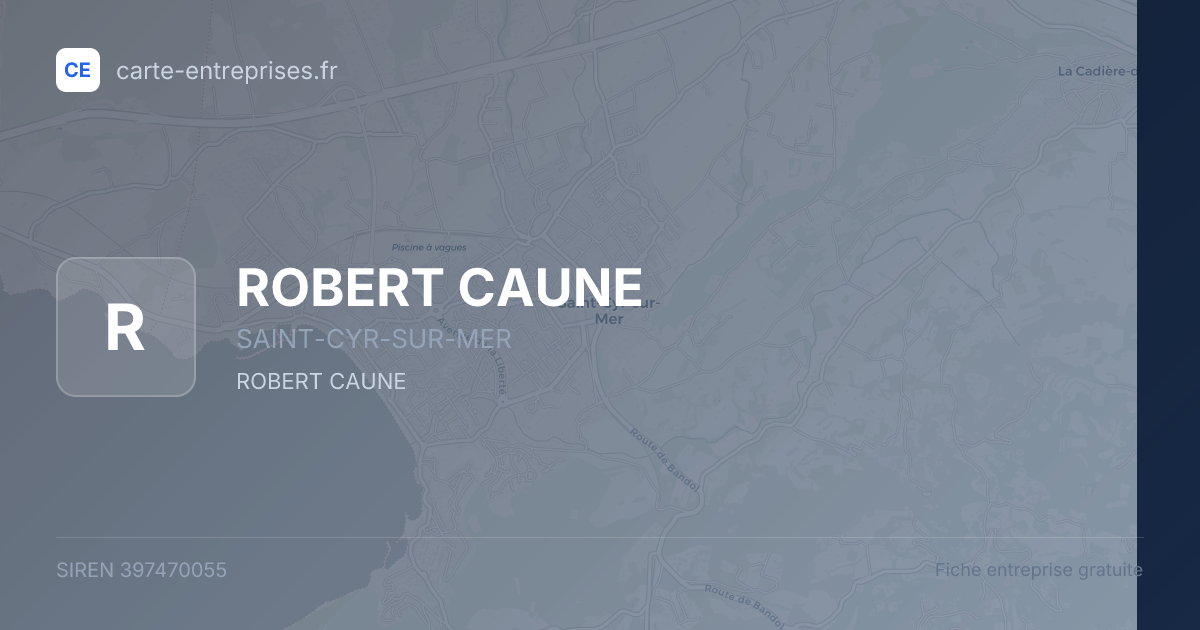 ROBERT CAUNE — 397470055 — fiche entreprise