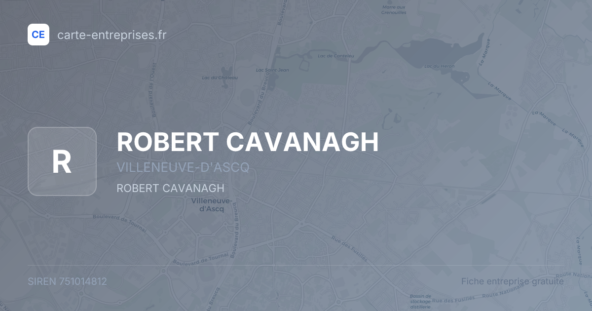 ROBERT CAVANAGH — 751014812 — fiche entreprise