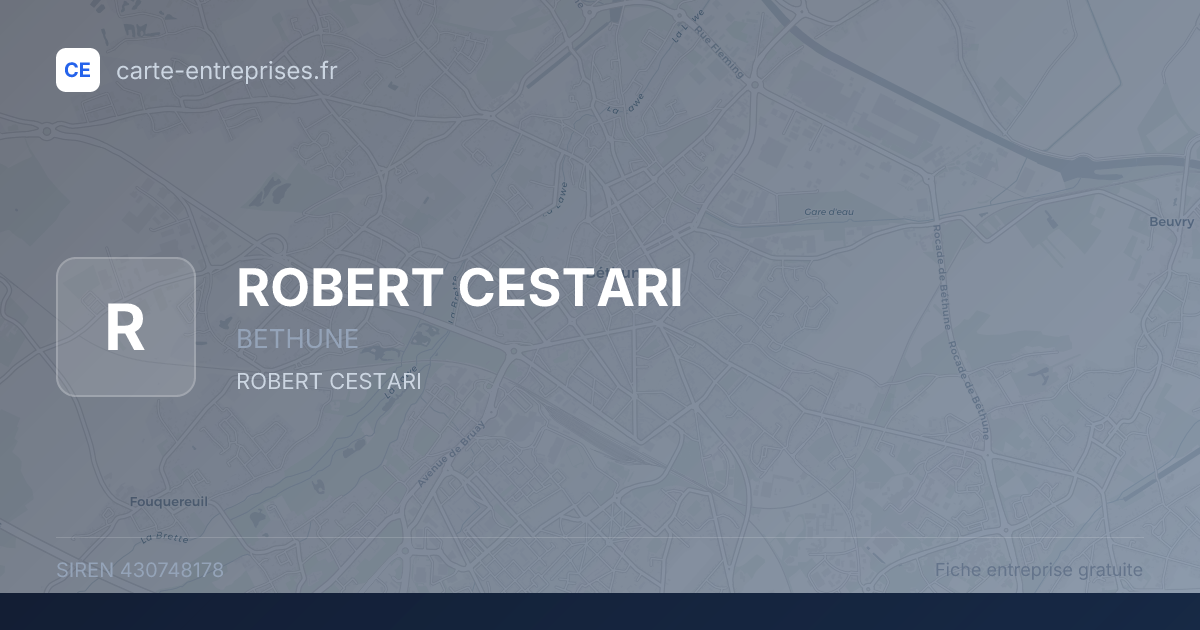 ROBERT CESTARI — 430748178 — fiche entreprise