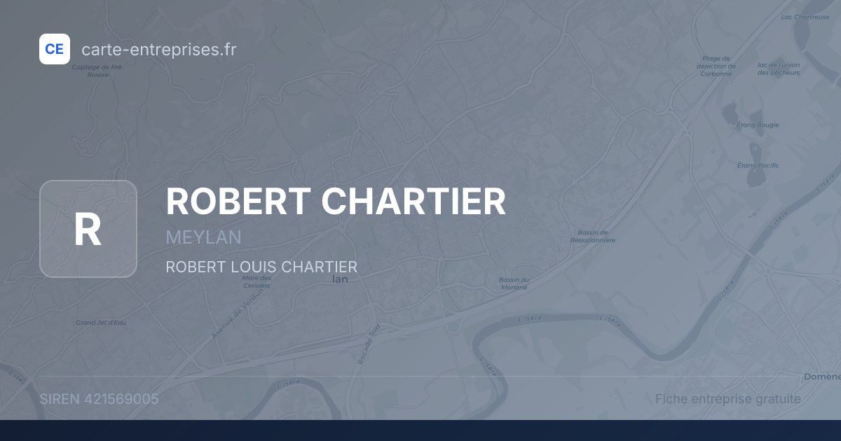 ROBERT CHARTIER — 421569005 — fiche entreprise