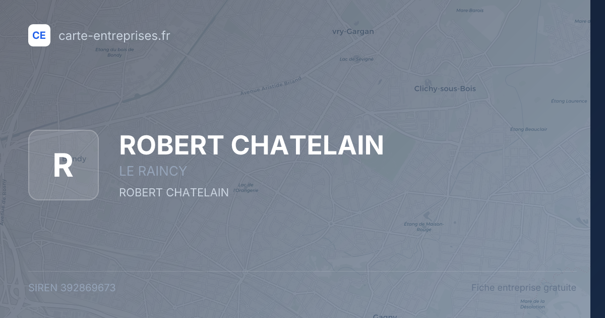 ROBERT CHATELAIN — 392869673 — fiche entreprise