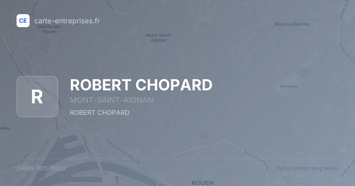 ROBERT CHOPARD — 781078522 — fiche entreprise
