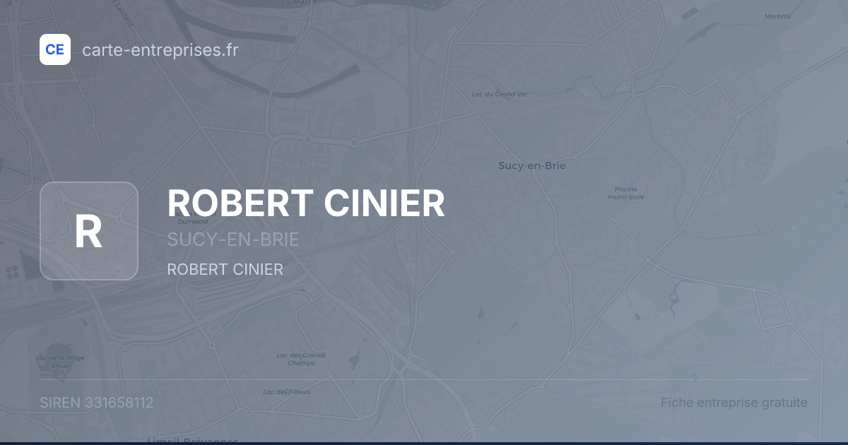 ROBERT CINIER — 331658112 — fiche entreprise
