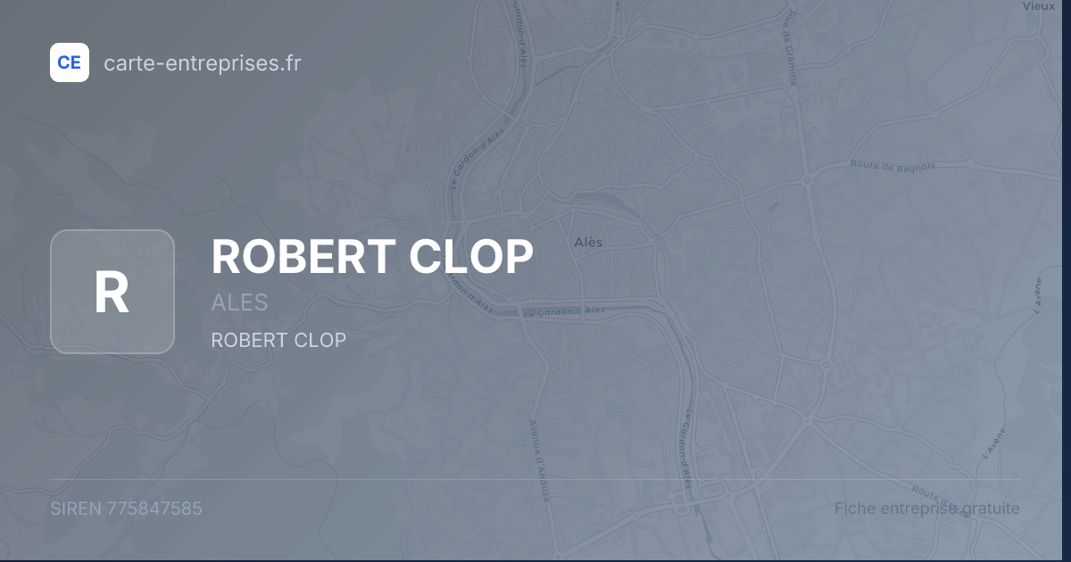 ROBERT CLOP — 775847585 — fiche entreprise