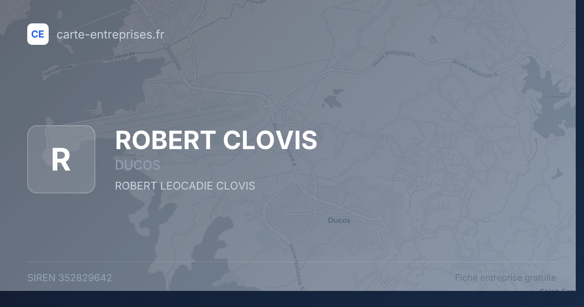 ROBERT CLOVIS — 352829642 — fiche entreprise