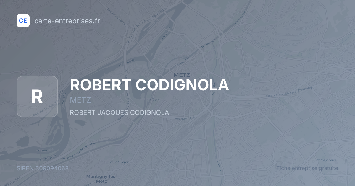 ROBERT CODIGNOLA — 309094068 — fiche entreprise