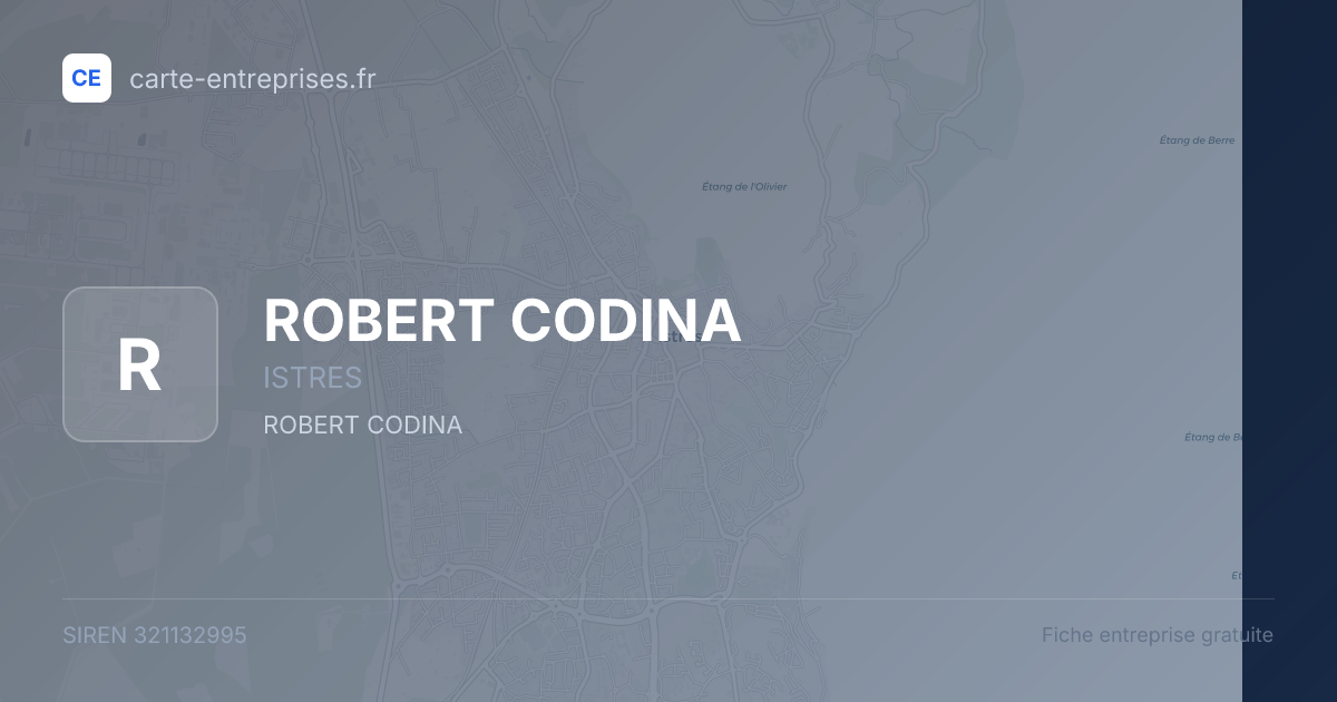 ROBERT CODINA — 321132995 — fiche entreprise