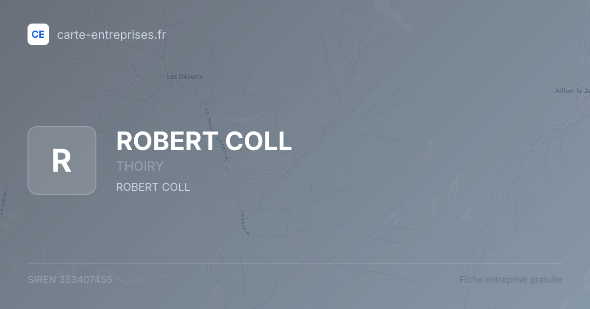 ROBERT COLL — 353407455 — fiche entreprise