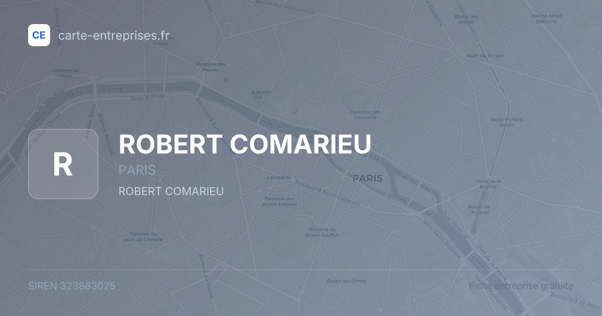 ROBERT COMARIEU — 323883025 — fiche entreprise
