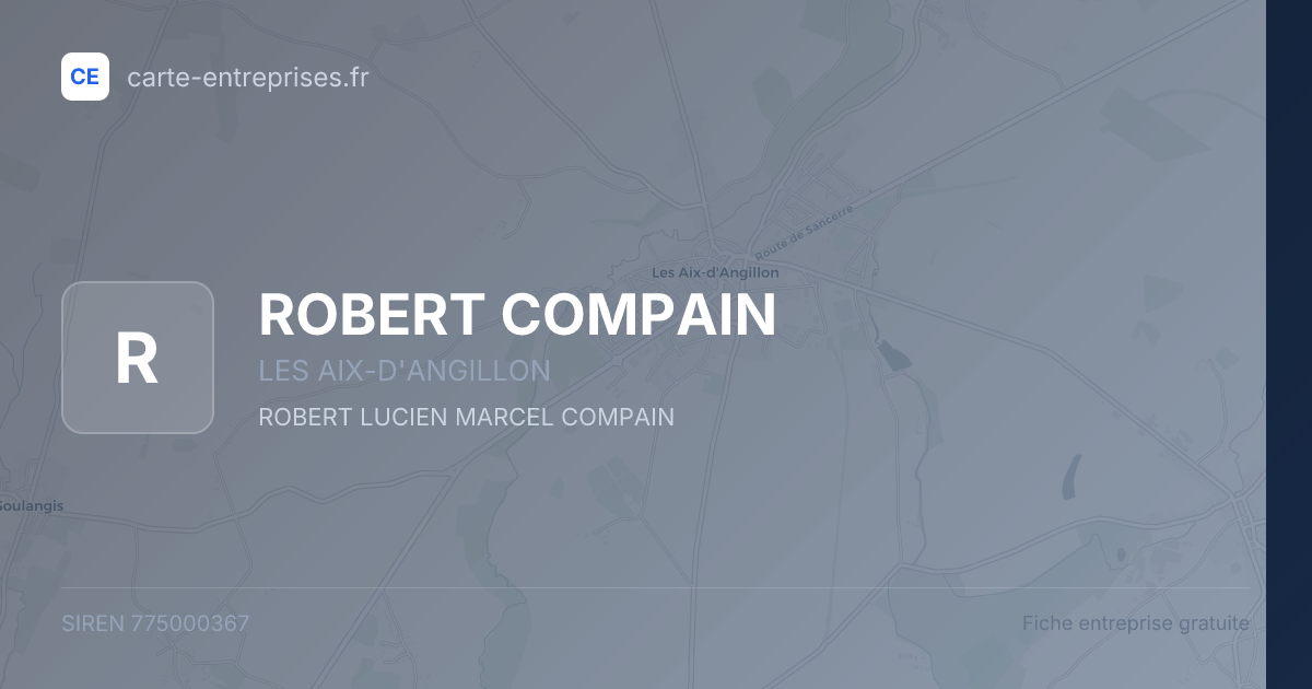 ROBERT COMPAIN — 775000367 — fiche entreprise
