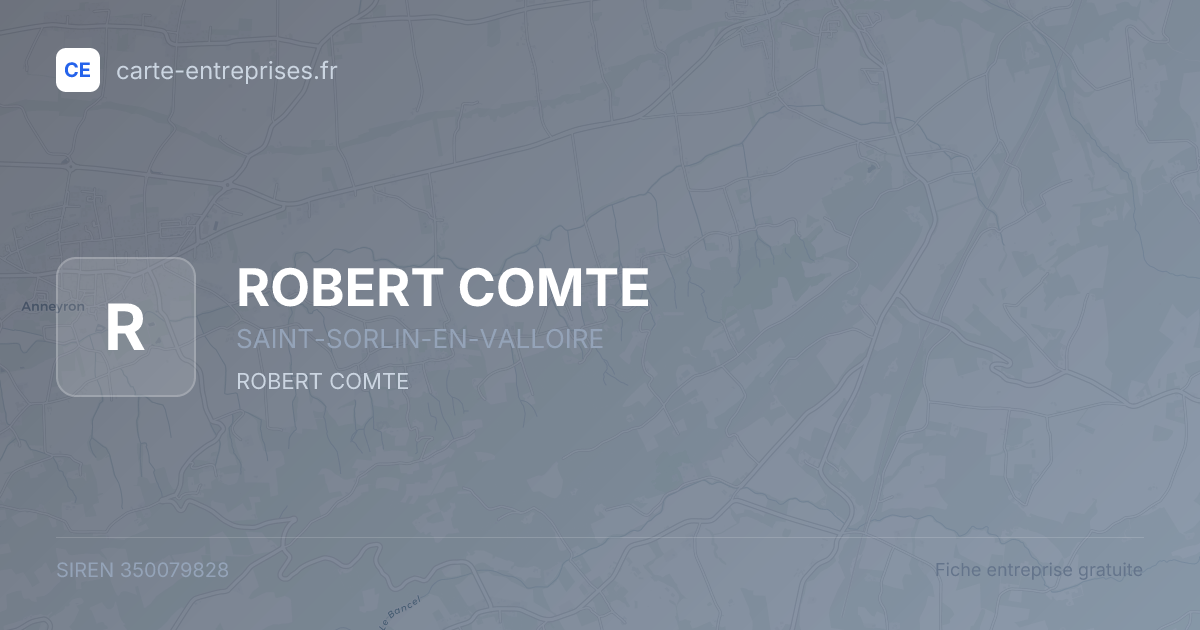 ROBERT COMTE — 350079828 — fiche entreprise