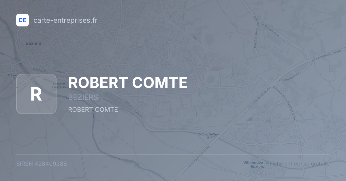 ROBERT COMTE — 428409288 — fiche entreprise