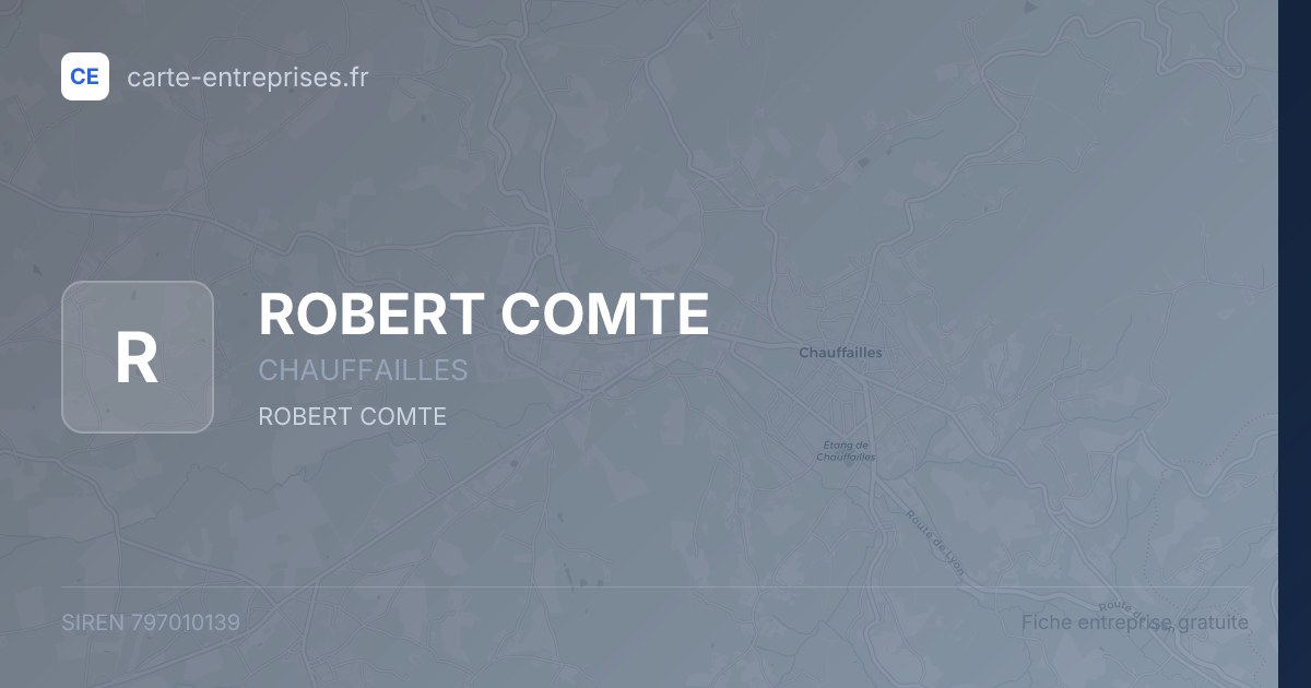 ROBERT COMTE — 797010139 — fiche entreprise