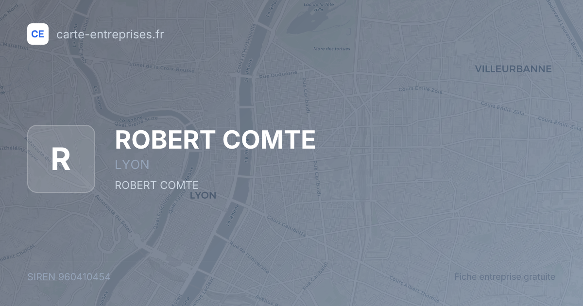 ROBERT COMTE — 960410454 — fiche entreprise