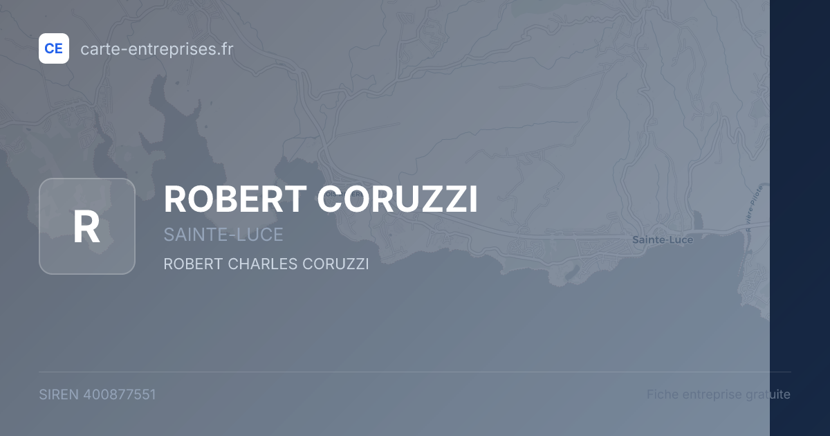 ROBERT CORUZZI — 400877551 — fiche entreprise