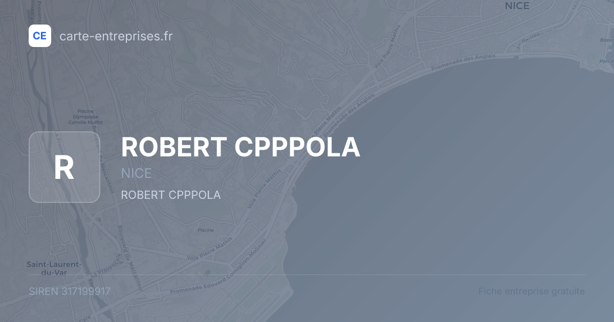 ROBERT CPPPOLA — 317199917 — fiche entreprise