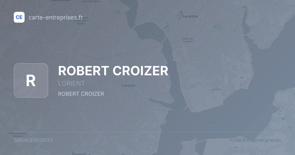 ROBERT CROIZER — 511558173 — fiche entreprise