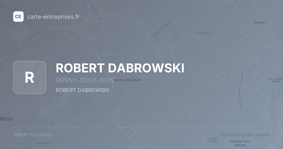 ROBERT DABROWSKI — 751274929 — fiche entreprise